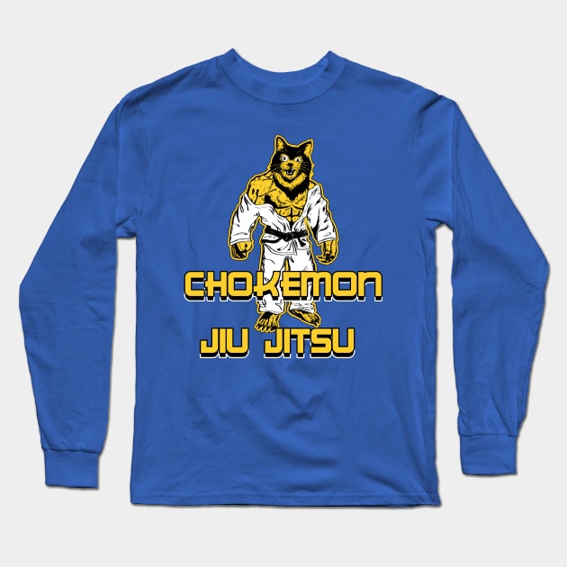 Funny Chokemon Jiu Jitsu Long Sleeve T-Shirt by PunnyPoyoShop